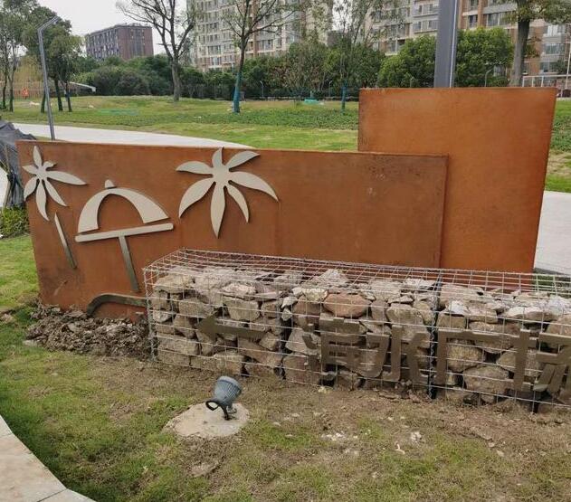 钦南锈钢板挡土墙